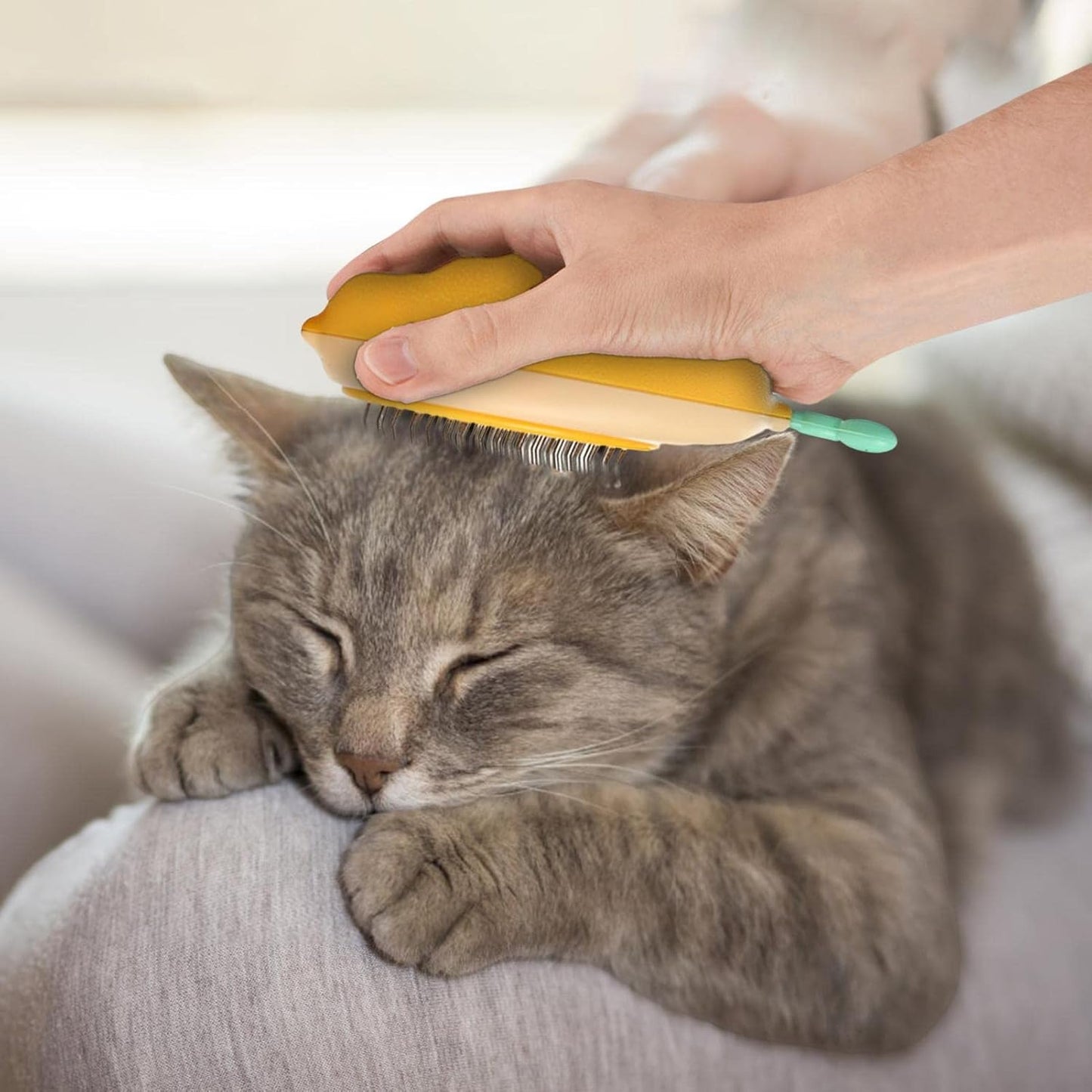 Brosse Anti-Poils Auto-Nettoyante - Pour Chiens et Chats